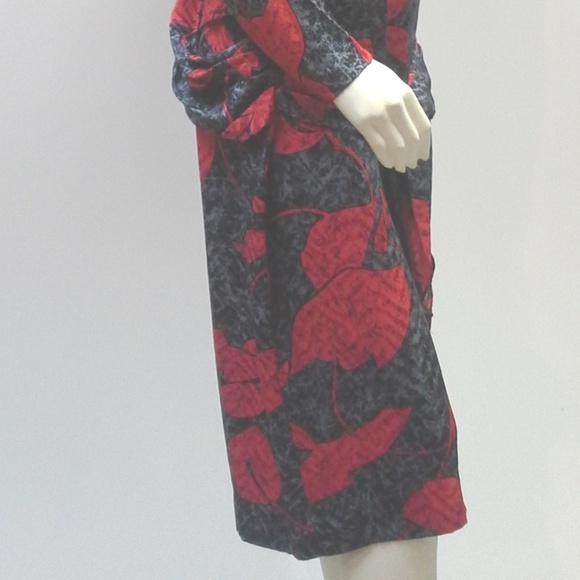 80s 100% Silk Dress Red Backless Avante Garde Drop Waist Dress S… - Picture 6 of 8